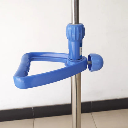 EUR PET Top Quality Medical Stand Rack Height Adjustable Stainless Iv  Pole With Solid Metal Base