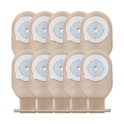 10-50pcs Drain valve One-piece System Colostomy Bags for Adults Disposable Colostomy Pouch Opening 20-65mm With Clip Closure