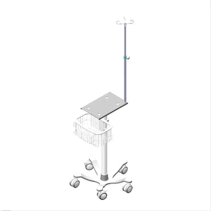 hospital furniture IV Pole stand medical trolley for breathing device