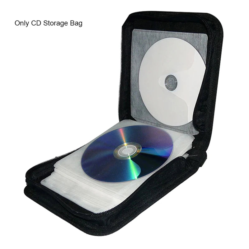 40 Disc CD Storage Bag Case Double-side Hard Album Home DVD Organizer Box