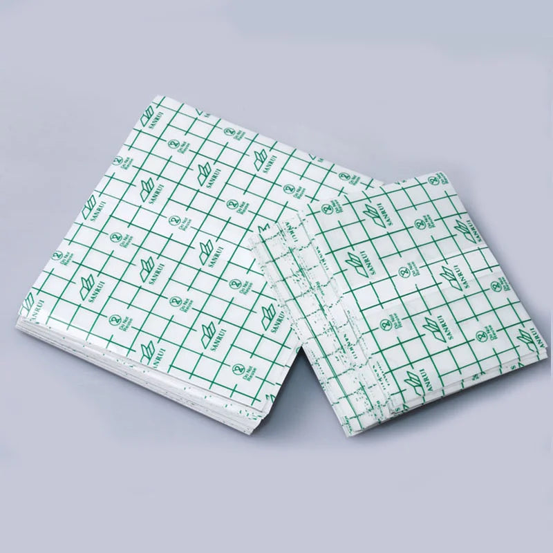 100Pcs Medical Waterproof PU Film For Wound Dressing Plaster Indwelling Needle Fixation  Transparent Adhesive Tattoo Film Tape
