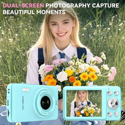 W&O Q3 48MP 1080P Mini Kids Digital Photo Camera 16X Zoom Point and Shoot Vlogging Cameras Vintage Portable Video Photocamera