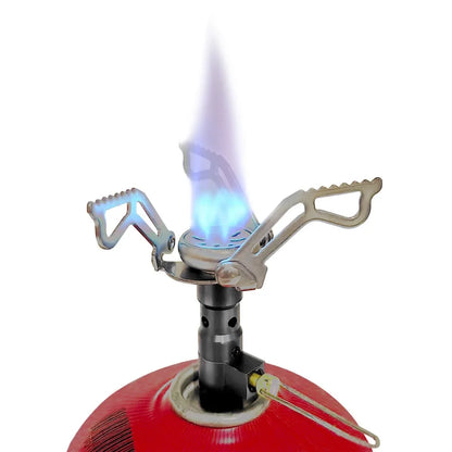 Hikevictor Camping Portable Stove Foldable Mini Cooker Outdoor Picnic Pocket Burner Cooking Gas Survival Head Stove 3000W