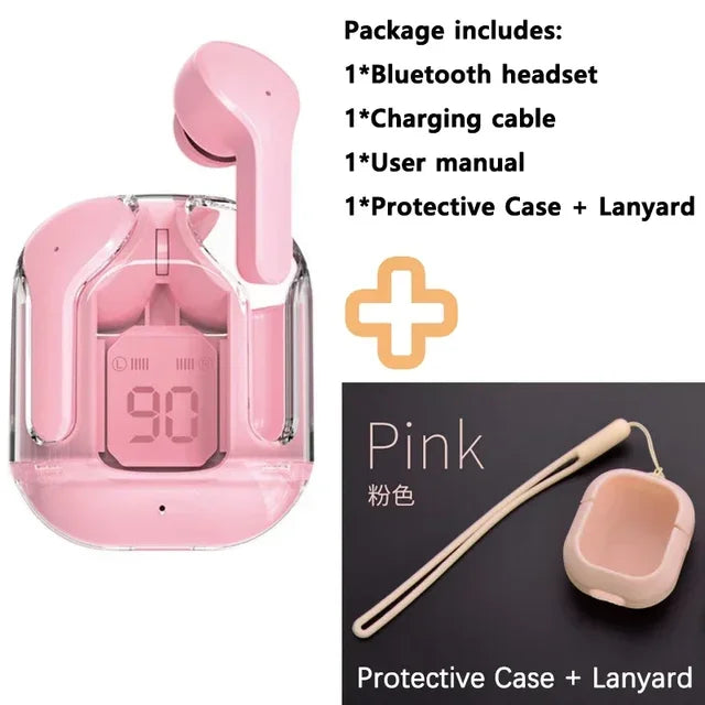 (Buy Earphone And Get: Protective Case + Lanyard)T2 Gaming Earbuds TWS Bluetooth 5.3 HIFI Bass Wireless Headphone Sports Headset