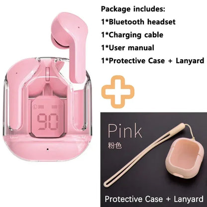 (Buy Earphone And Get: Protective Case + Lanyard)T2 Gaming Earbuds TWS Bluetooth 5.3 HIFI Bass Wireless Headphone Sports Headset