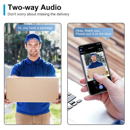 1PCS Wireless Doorbell WiFi Outdoor HD Camera Security Door Bell Vision Video Intercom Voice Change Home Monitor Door For Phone