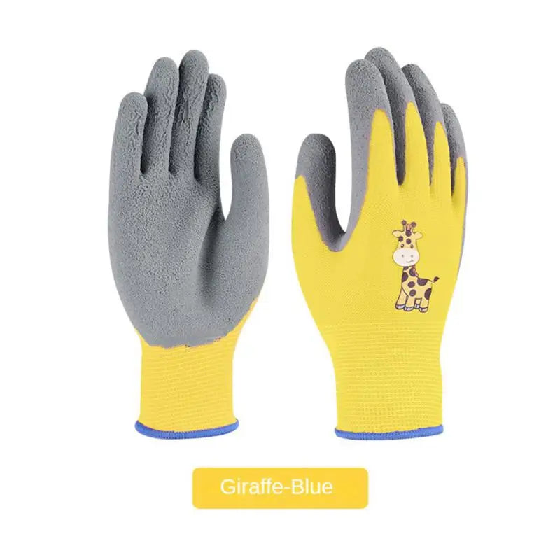 Children's Durable Gloves Labor Protection Waterproof Protective Gloves Non-Slip Children Safety Yard Work Gloves Latex Gloves
