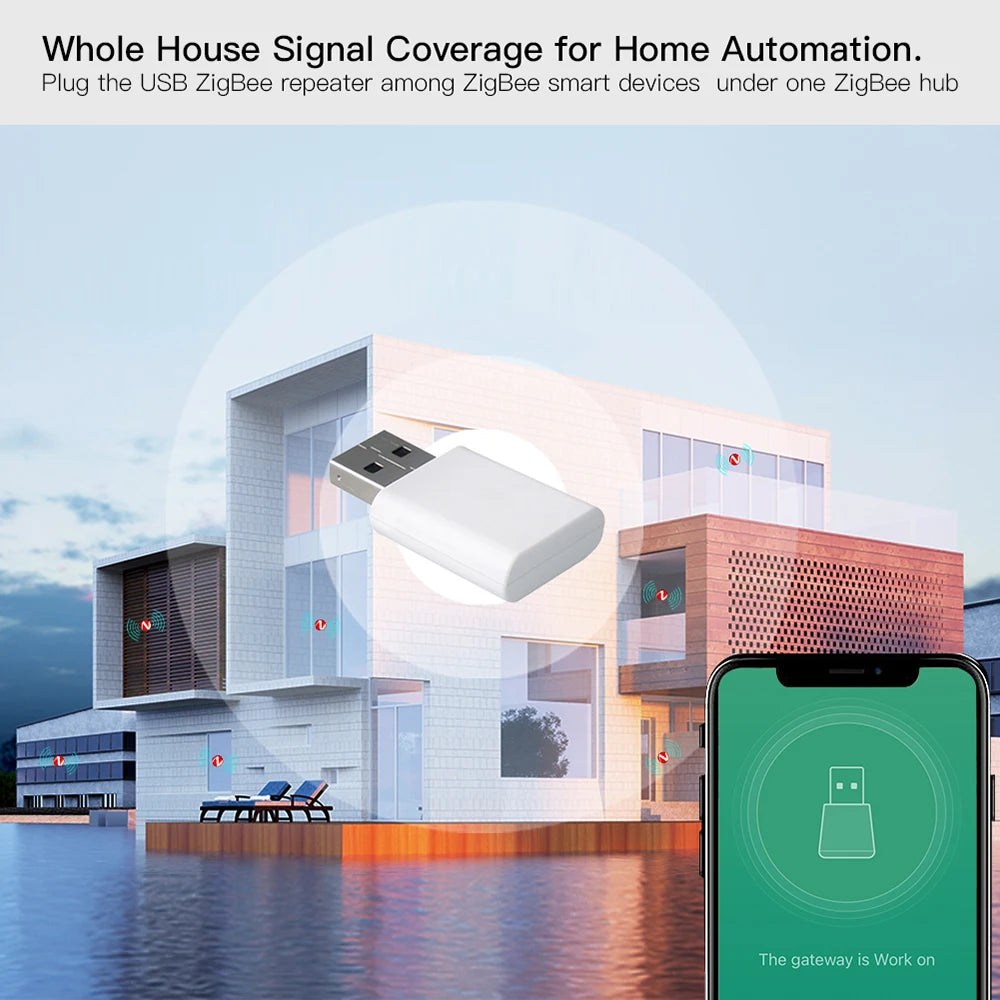 Tuya ZigBee 3.0 Signal Repeater Amplifier USB Extender for Smart Life ZigBee2MQTT Devices Smart Home Assistant Automation Module