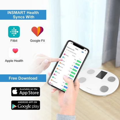 INSMART Digital Body Weight Scale with Screen for Body Fat Scale BMI Bluetooth Bathroom Scales Balance Smart Scales