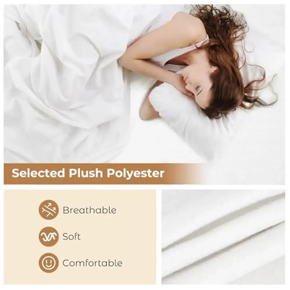 Heated Mattress Pad Dual Control 8 Heat Levels 4 Timings Queen Size Bed Warmer UL&ETL Certified Pain Relief Anxiety Reduction