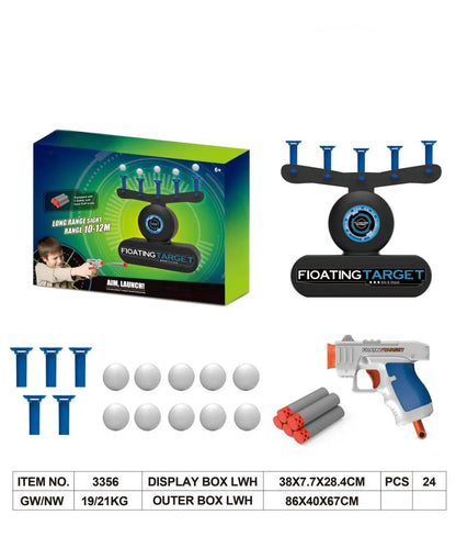 Gift Choice - Glow-in-the-Dark Shooting Target Practice Kids Shooting Toy Gun Set Electric Hovering Target Shooting Toy Set