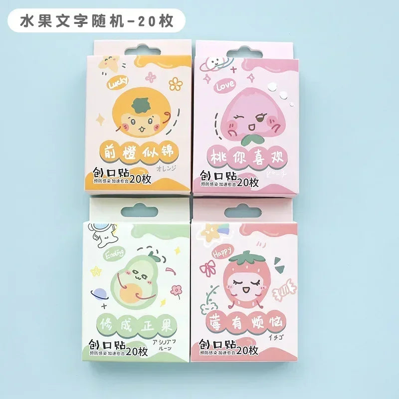 20pcs Cartoon Emergency Bandages Waterproof Bandages Medical Wound Hemostatic Patches