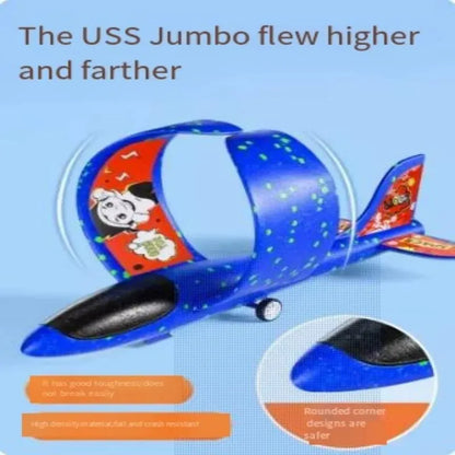 Ejection Plane Gun Toy Boy Boy Hand Drop Aeroplane Glide Foam Aeroplane Stand Toy Toss Flying Glider Toy Boys Girls