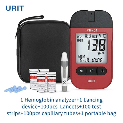 Hemoglobin Analysis Tester Household Hemoglobin Analyzer Anemia Tester 50 Pieces Of Hemoglobin Test Strips Hemoglobin Tester