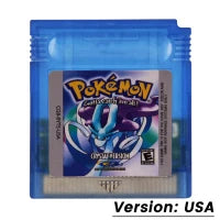 Pokemon GBC Games Cartridge 16 Bit Video Game Console Card Blue Crystal Golden Green Red Silver Yellow Multilanguage Fans Gift