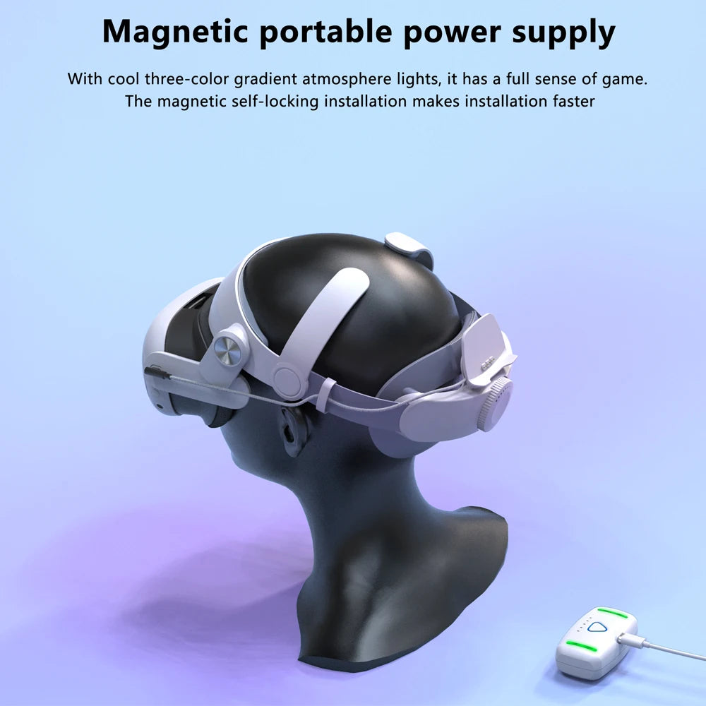 for Meta Quest 3 Elite Strap with 5000mAh/10000mAh Battery VR Headset Fast Charging Head Strap Extend VR Playtime for Quest3