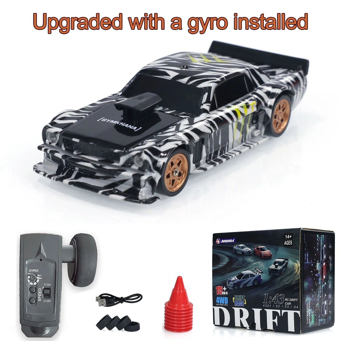 Upgrade Mini Toys Fully Proportional 1/43 RC Speed Car Gyro 4WD RTR 2.4G Radio Control Racing Drifting Car High Speed Model Gift