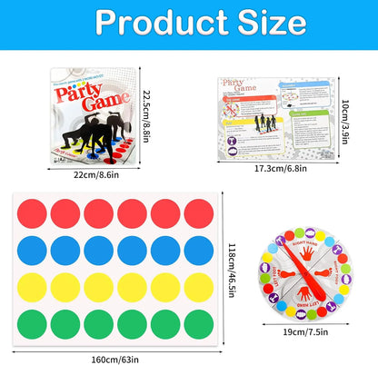 Twisting Game Balance Floor Play Mat Game with Spinner Funny Balance Games Pad Puzzle Games for Kids Adult Team Family Party