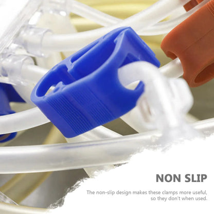 10 Pcs Permeable Pipe Clamp Peritoneal Dialysis Tubing Clamps Universal Fluid Exchange Abs Clips Equipment