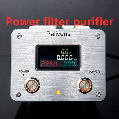 3000W 15A Audio AC Power Filter Power Socket LED Digital Display Audio Noise Filter Lightning Protection Palivens P20