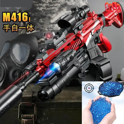 M416 Gel Gun Electric Soft Bullet Toy Gun Toy Air Rifle Gun Paintball Water Ball Gun Adults Boy Children Cs Shooting Fake Gun K6