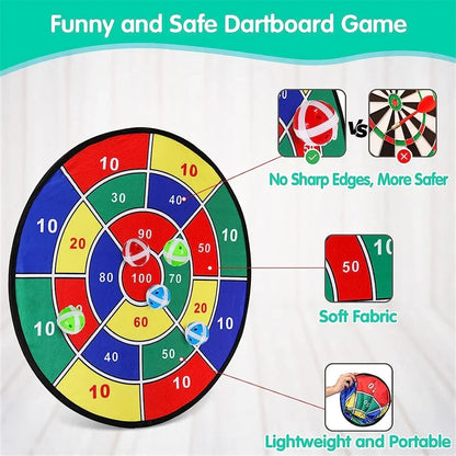 66CM Large Dart Board Kids Dart Board with Sticky Balls Boys Toys Indoor Sport Outdoor Fun Family Party Play Game Toys