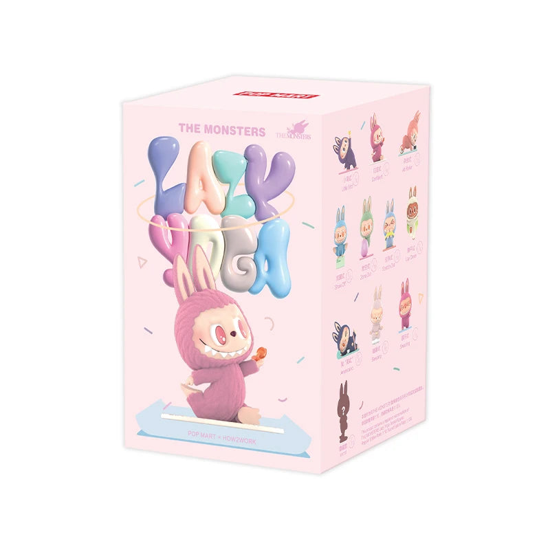 POP MART LABUBU THE MONSTERS Lazy Yoga Series Blind Box Toys Kawaii Anime Action Figure Caixa Caja Surprise Mystery Box Dolls