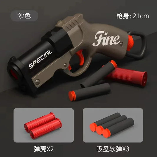 Shell Throwing Mini S686 Soft Bullet Launcher Toy Gun Airsoft Foam Bullet Blaster CS Outdoor Weapon Children Pistol