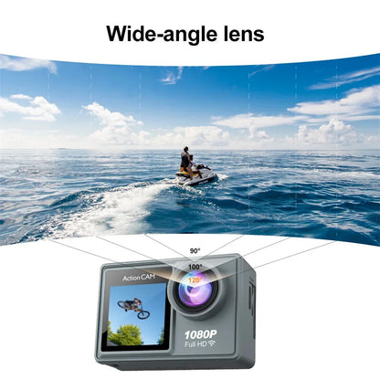 1080P Action Camera 30FPS 2" IPS Screen 170° Wide Angle WiFi Sports Video Camera Underwater 30M Waterproof For Vlog