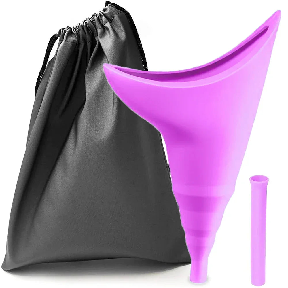 Portable Female Urination Device Reusable Silicone Female Urinal Urine Cup for Women Standing Pee for Outdoor Activities Camping