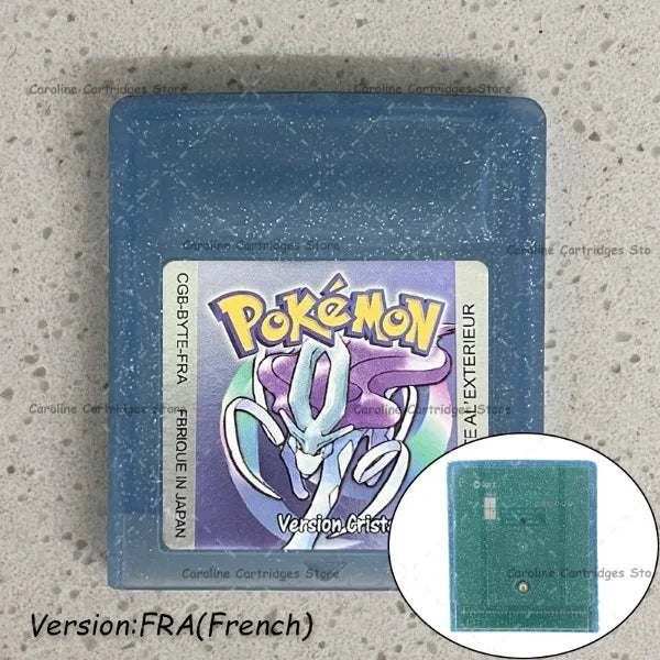 GBC Video Game Cartridge Console Card Pokemon Blue/Crystal/Green/Gold/Red/Silver/Yellow Full-size Chip with Multi-language