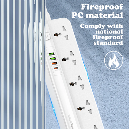 LDNIO Power Strip With 4 USB Extension Socket Plug 5 AC Outlet USB Fast Charging Charger For Phone Charge Home Network Filter 2M