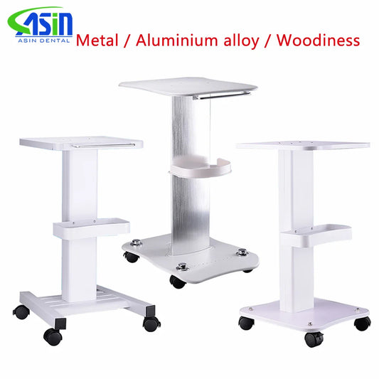 Medical Trolley Mobile Shelf Table Dental Unit Portable Cart with Swivel Brake Wheels and Socket for Dental Clinic Dentist Tool