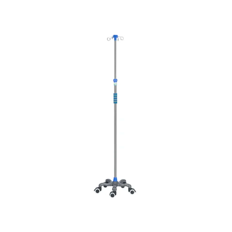 Hospital Portable And Foldable IV Pole Stand Flexible  Stand Medical Drip Stand