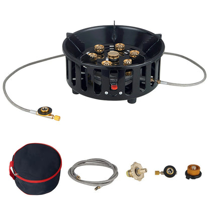 Portable Gas Burner and Electronic Ignition Gas Stove for Camping Trips with A Card Stove