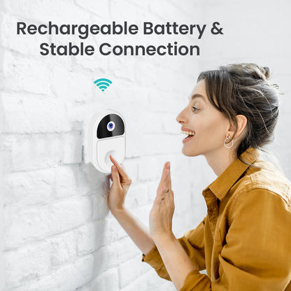 720P Tuya APP WiFi Doorbell Low Consumption Battery Power Visual Door Peephole Video Eye Night PIR Home Security Doorviewer