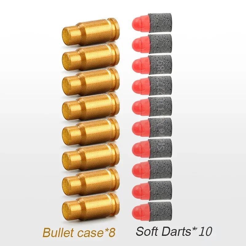 Shell Throwing Soft Bullet Airsoft Pistol Toy EVA Children Toy Gun Outdoor Combat Weapon Eat Chicken Pellet Gun Toy For Boy