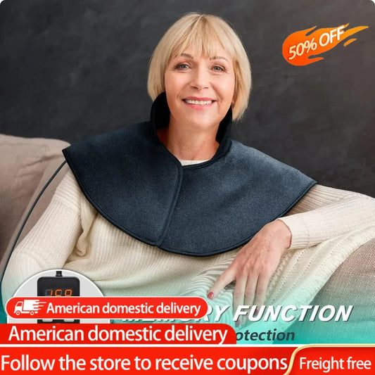 Heating Pad for Neck and Shoulders,Natural Jade Tourmaline,Upgrade Size to Cover More Areas of Neck,Shoulder,Shoulder Blade