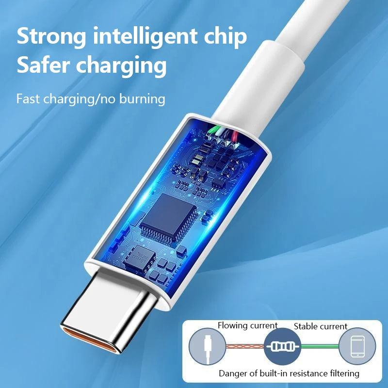 1PC Powerful and Durable Material 1/1.5/2M 120W 10A USB Type C USB Cable Super Fast Charing Line for All USB Type-C Devices