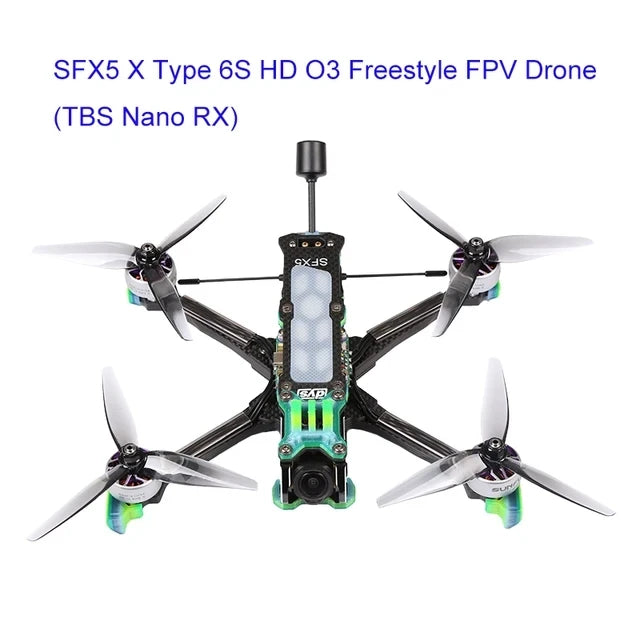 DYS SFX5 X Type 5 Inch Freestyle FPV Drone 6S HD O3 Carbon Fiber FPV Racing Drone