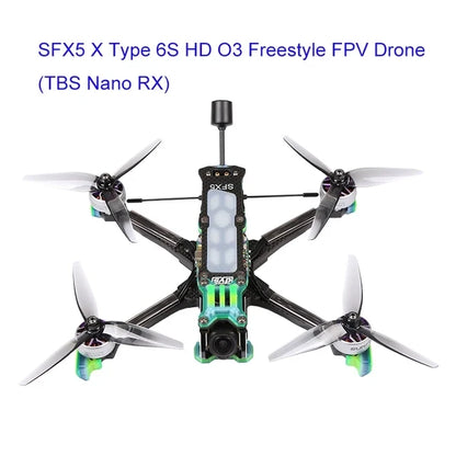 DYS SFX5 X Type 5 Inch Freestyle FPV Drone 6S HD O3 Carbon Fiber FPV Racing Drone