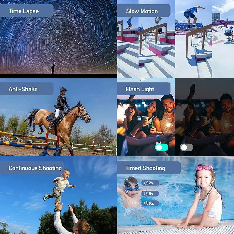 64MP Digital Camera 4K HD DSLR Camcorder Auto Focus 4.0 Inch Touch Screen Youtube Livestream Webcam For Entry-level Camera