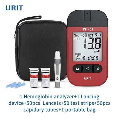 Hemoglobin Analysis Tester Household Hemoglobin Analyzer Anemia Tester 50 Pieces Of Hemoglobin Test Strips Hemoglobin Tester