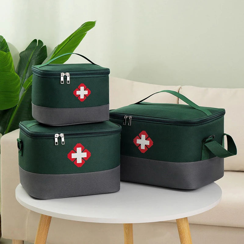 First Aid Kit Medicine Storage Bag Portable Outdoor Rescue Bag Household Large Capacity Medical Kit Storage Organizer