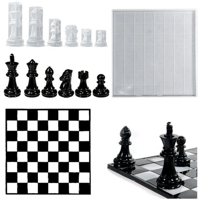DIY 3D International Chess Piece Silicone Molds Chess Shaped Chocolates Candy Epoxy Resin Casting Mould Family Party Board Game