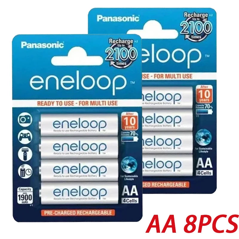 100% Panasonic Eneloop 100% original AA rechargeable battery 1.2v 1900mAh pre-charged nimh suitable for flashlight camera toys