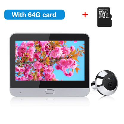 ELECTOP Smart Home Doorbell Camera WiFi Tuya Door Bell Eye Peephole Camera PIR Motion Detector IR Alexa Google Digital Viewer