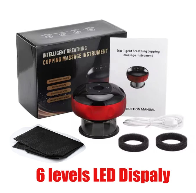 12 Speed Intelligent Vacuum Cupping Set Skin Scraping Massage Guasha Wireless Slimming Body Fat Burner Smart Cupping Electric