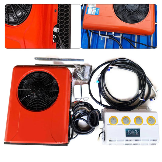 800W 12V 4 Gears Electric Universal Driven Bus Pickup Truck Air Conditioner Outdoor and Indoor Unit Air-conditioner for Cooling