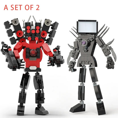 New Skibidi Toilet Weapon Titan TVMan Figure Building Block Toys For Boy Speakerman Bricks DIY Model Toy For Kid Adult Xmas Gift